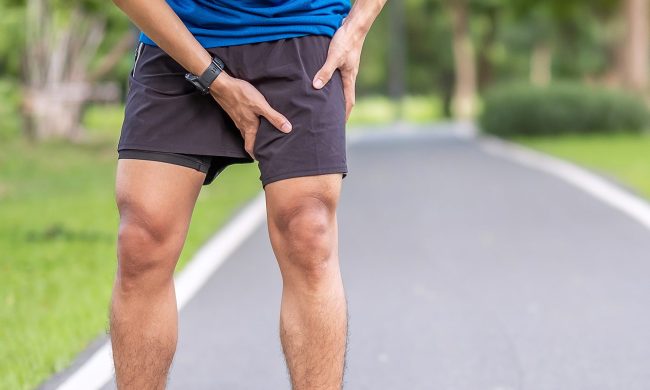 Runner with pain