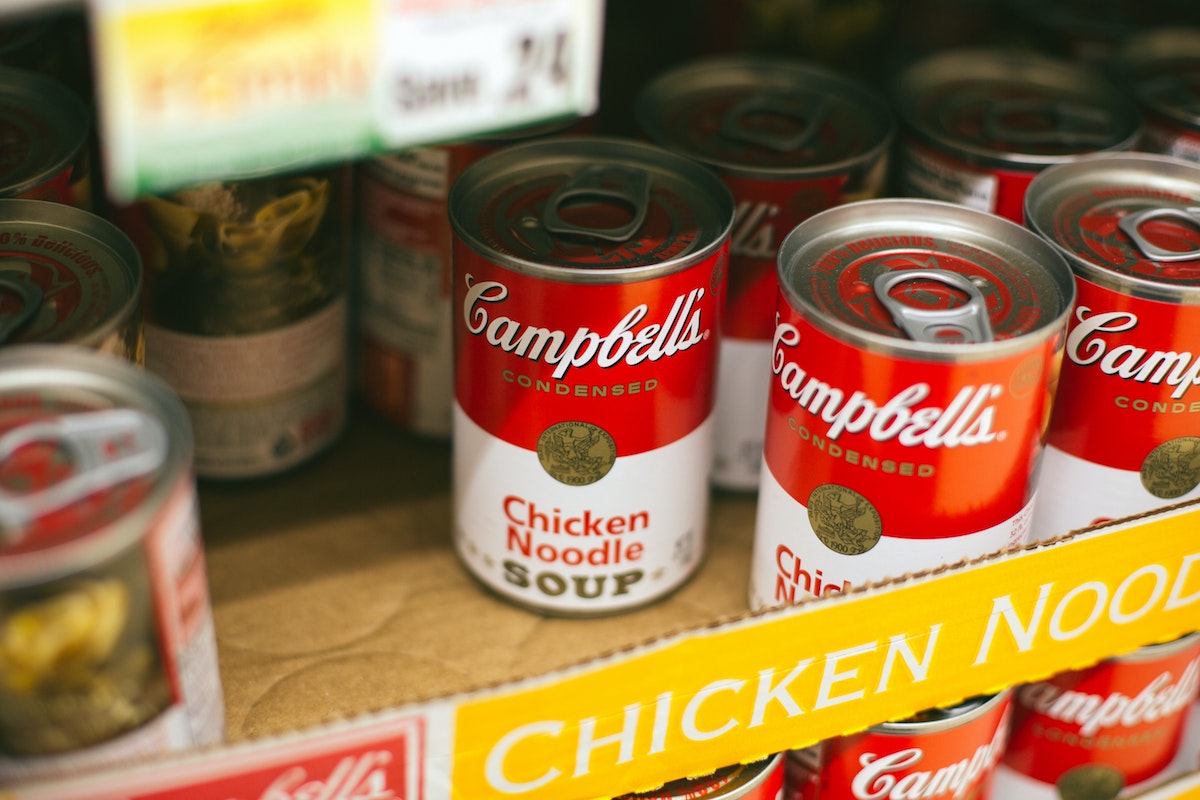 Canned soup is high in sodium