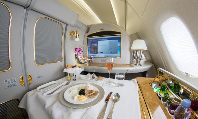 First class on an airplane