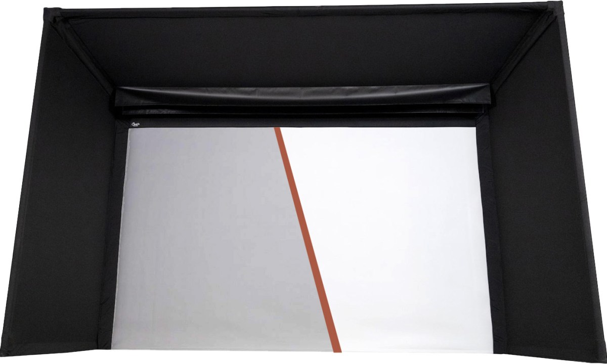 Carl's Place new gray golf simulator screen